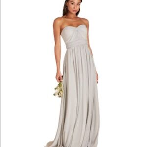 Birdy Grey Gown Large Convertible Dress Grace Formal Party Feminine Tiny Flaw